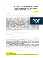 A IMPORTaNCIA DA PSICOMOTRICIDADE NO PROCESSO ENSINo