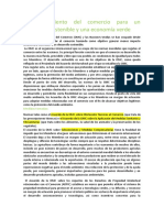 Aprovechamiento Del Comercio para Un Desarrollo Sostenible y Una Economía Verde