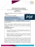 Guía de Actividades y Rúbrica de Evaluación - Unidad 3 - Paso 3 - Planeación Didáctica