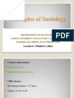 Principles of Sociology, 1st SESSION