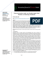 Characterization Study On Oil Palm Empty Fruit Bunches As Bioenergy Feedstock