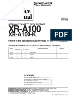 Refer To The Service Manual RRV1883 For XR-A100-K/KCXJ