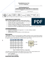 Embedded Systems Lab (17CS. 6 Semester) Lab Experiment No. 8 Designing of Combinational Circuits (Full-Adder & Comparator)