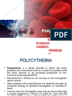 Polycythemia Vera: BY Rumana Hameed 1703108200 21 Phamr D Intern