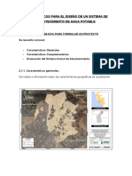 Datos Basicos para El Diseño de Un Sistem de Abastecimiento de Agua Potable