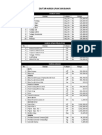 Daftar Harga Upah Dan Bahan: No. Uraian Satuan Harga