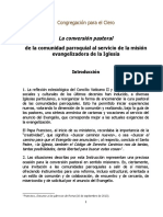 La Conversión Pastoral de La Comunidad Parroquial Al Servicio de La Misión Evangelizadora de La Iglesia