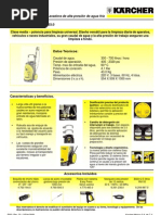 Lavadora de Alta Presión de Agua Fría No. de Parte 1.524-203.0