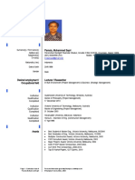 Curriculum Vitae: Personal Information