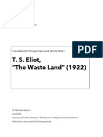 Analysis of T.S. Eliot's - The Waste Land