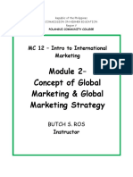 Module 2 - Concept of Global Marketing & Global Marketing Strategy