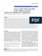 Lanthanide Doping in Metal Halide Perovskite Nanocrystals-Spectral Shifting, Quantum Cutting and Optoelectronic Applications