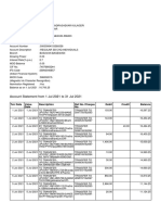 Account Statement From 1 Jul 2021 To 31 Jul 2021: TXN Date Value Date Description Ref No./Cheque No. Debit Credit Balance