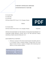 Before The Rent Controller, Gurugram Eviction Petition No. 7/10 of 2021