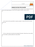 Atividade de Matematica Multiplicacao 5 Ano