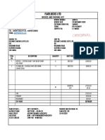 Fiarlocks LTD: Invoice and Packing List