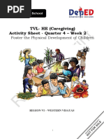 TVL-HE (Caregiving) Activity Sheet - Quarter 4 - Week 2: Foster The Physical Development of Children