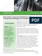 ASE Tudy: Automotive Components Manufacturer JDA Transportation Management Transformation