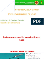 ENT Examination of Nose.