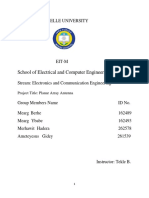 School of Electrical and Computer Engineering: Project Title: Planar Array Antenna