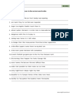 B1 Word Order WO003: Write Affirmative Sentences in The Correct Word Order