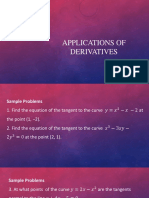 Application of Derivatives