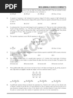 Exercise-01: MCQ (Single Choice Correct)