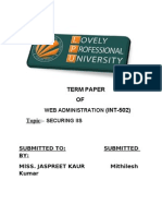 Term Paper OF (INT-502) Topic:-: Web Administration Securing Iis