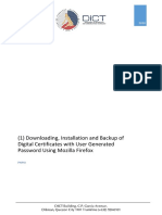 1 Downloading Installation and Backup of Digital Certificates With User Generated Password Using Mozilla Firefox v.2