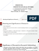 PPT-1 - Meaning and Significance of Research