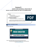 Bped Module in Music in K 12 Curr.