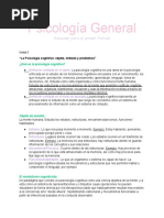 Resumen Psicología General, Primer Parcial