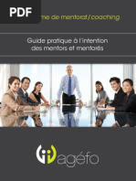 AGEFO Guide Pratique Du Mentorat Pour Les Gestionnaires en Education