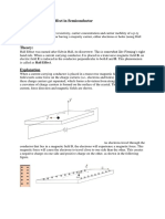 Experiment 6: Hall Effect in Semiconductor Objective