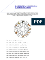 Años y Caracteristicas de Los Signos Del Horoscopo Chino