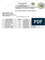 Attendance Sheet 2nd Lac Session On LDM 2t Course