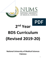 2nd Year BDS Curriculum