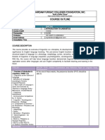 Course Outline: Hardam Furigay Colleges Foundation, Inc