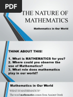 THE NATURE OF MATHEMATICS (ppt1)