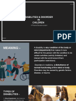 Disabilities & Disorder in Children