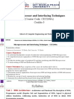 Microprocessor and Interfacing Techniques: (Course Code: CET208A) Credits-3