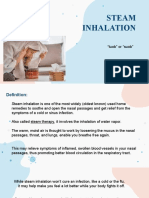 Steam Inhalation: "Tuob" or "Suob"