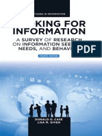 Looking For Information: A Survey of Research On Information Seeking, Needs, and Behavior (4th Edition)