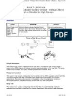 Fault Code 428 Water-in-Fuel Indicator Sensor Circuit - Voltage Above Normal or Shorted To High Source