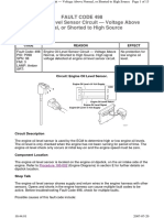 Fault Code 498 Engine Oil Level Sensor Circuit - Voltage Above Normal, or Shorted To High Source