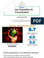 Human Population & Environment: Saquib Ahmad Khan