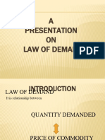 A Presentation ON Law of Demand