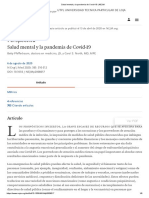 Salud Mental y La Pandemia de Covid-19 - NEJM