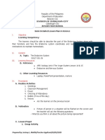 Division of Catbalogan City Junior High School Semi-Detailed Lesson Plan in Science Learning Competency