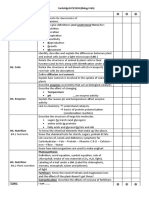 0654 (Biology) Checklist